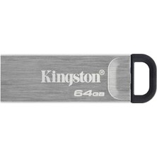 Kingston Datatraveler Kyson 64GB USB Flash Bellek Şık, Kapaksız Metal Gövdeli 200MB/S Ye Varan Okuma