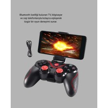 Pusat Bluetooth Gamepad Kablosuz Oyun Kumandası Tek Cihaz Destekli - Lisinya
