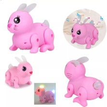 Pusat Pilli Tavşan Figür - Sesli Hareketli - 99777-1 - Pembe (Lisinya)
