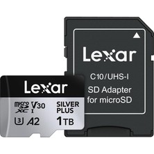 Lexar 1t Professional Silver Plus Microsdxc Hafıza Kartı, Uhs-I, C10, U3, V30, Full-Hd ve 4K Video,