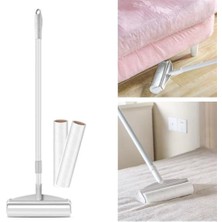 Pusat Pratik Temizlik Için Yapışkanlı Tüy Rulosu 24 cm Teleskopik Uzayabilen Saplı 2 Yedekli ( Lisinya )