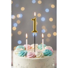 Akdeniz Home Gold Rakam Mum - Altın Sarısı Pasta ve Doğum Günü Mumu (0-9 Seçenekli)