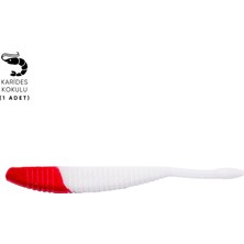 Silikon Kurt Yem - 3,3g 95MM - Fishack Wormix - 1 Adet - Red White