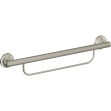 Moen LR2350DBN Evde Bakım Banyo Güvenliği 24 Inç Havlu Çubuklu Tutunma Çubuğu, Fırçalanmış Nikel