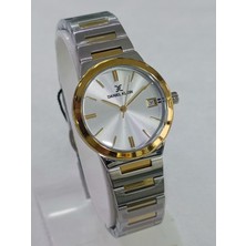 Daniel Klein Çelik Kordonlu, Altın Sarılı, Takvimli, 3 Atm Su Geçirmez, 2 Yıl Garantili Kadın Kol Saati