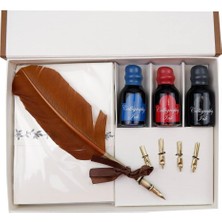 Steelpen Calligraphy Serisi CS1528 Kuş Tüyü Ahşap Kaligrafi Kalem Seti
