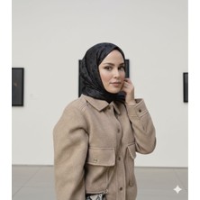 Sevimia Scarf  LV Desen Çift Taraflı Jakar Kaşmir Ipek Şal