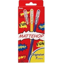 Pentel 1.0 mm Parlak Jel Roller Kalem - 7 Adet Blisterli - Mattehop