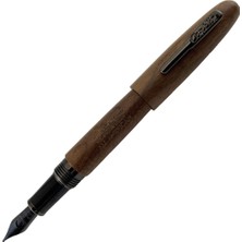 Conklin All American Golden Walnut Gunmetal Limited Edition Dolma Kalem F Uç