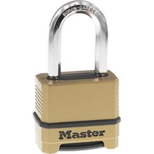 Master Lock Dış Mekanlar Için Sağlam Şifreli Kilit, Çelik Çinko, Pirinç Kaplama, 1-1/2 Inç (1-1/2 In