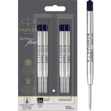 Parker Tükenmez Kalem Yedekleri | Orta Nokta | Siyah Quinkflow Mürekkebi | 10 Sayım (Ambalaj Değişeb