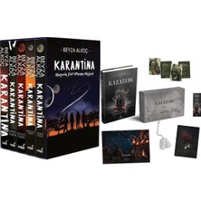 İndigo Kitap Karantina Serisi Seti-5 Kitap Takım- Ciltli Kutulu ve Kazazede 4 Kutulu Askeri Künye Ciltli