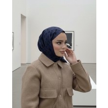 Sevimia Scarf G Desen Çift Taraflı Jakar Kaşmir Ipek Şal