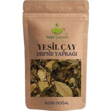Yeşil Çaycım Defne Yaprak Yeşil Çay Harmanı Zengin Antioksidan Kaynağı %100 Doğal El Yapımı, 100GR