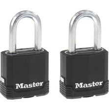 Master Lock M115XTLF Magnum Ağır Hizmet Tipi Anahtarlı Dış Mekan Asma Kilit, 2'li Paket Anahtarlı-Ay