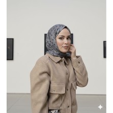 Sevimia Scarf G Desen Çift Taraflı Jakar Kaşmir Ipek Şal