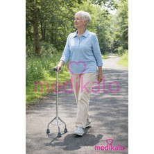 Normadia 3 Ayaklı Denge Bastonu, Ayarlanabilir Boy, Kaymaz Taban, Ergonomik Sap