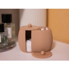 Genç 3D Çift Bölmeli Pamuk & Kulak Çubuğu Düzenleyici | Cotton Pad & Cotton Swab Holder