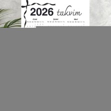 TrentCo Takvim 2026 Premium A4 300 gr Dijital Baskı Siyah Kurdele