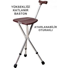 Normadia Konforlu ve Ayarlanabilir Geniş Oturaklı Hasta Bastonu
