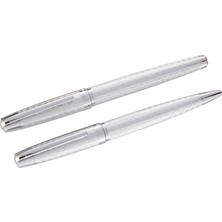 Steelpen Carens Serisi 264 Parlak Krom Dolma Kalem+Tükenmez Kalem
