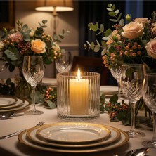 Glassy Küçük Dev: 10X10 El Işçiliği Optik Silindir Mumluk & Vazo