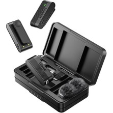 Ulanzi A100 Iki Kişilik Kablosuz Yaka Mikrofon Seti (Type-C ve 3.5mm Trs)