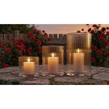 Glassy Işığın En Zarif Hali: El Işçiliği Optik Silindir Mumluk & Vazo SETI(10-15-20CM)