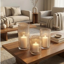 Glassy Yaşam Alanınıza Işıltılı Bir Dokunuş: 3’lü Optik Desenli Silindir Set(15-20-25)
