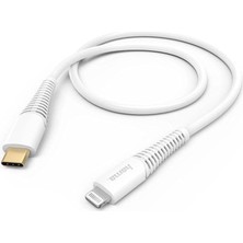 Hama Usb-C - Lightning, Hızlı Şarj Kablosu,1.5m, Beyaz