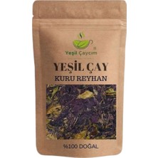 Yeşil Çaycım Kuru Reyhan Yaprak Yeşil Çay Harmanı Zengin Antioksidan Kaynağı %100 Doğal El Yapımı, 50GR