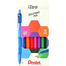 Pentel 1.0 mm Yağ Bazlı Mekanizmalı Roller Kalem - Izee - 8'li Blister (A-B-C-D-F-P-S-V)