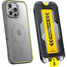 Aohi The Future Iphone 16 Pro Max Kılıfı Natural Titanium, Tam Kaplayan Kırılmaz Temperli Camlı Koru