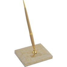 Steelpen No 56 Gold Çiftli Mermer Masa Seti