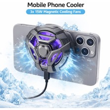 Easera Ticaret® Manyetik Telefon ve Tablet Soğutucu - Güçlü Sessiz Fanlı, Hızlı Isı Dağıtıcı Mobil Cihaz Soğutma Aparatı S25 Radiator