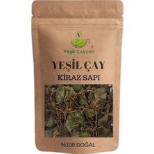 Yeşil Çaycım Kiraz Sapı Rize Yaprak Yeşil Çay, Harmanı ve  %100 Doğal, El Yapımı 50 gr