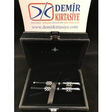 Steelpen Force Serisi 8601 Siyah Beyaz Dolma Kalem+Tükenmez Kalem