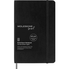 Moleskine Çizgili Smart Defter Siyah Cep Boy Yumuşak Kapak