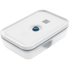 Zwilling Fresh & Save Vakumlu Yemek Taşıma Kabı, L Düz, Plastik, Yari Şeffaf-Akdeniz Mavisi