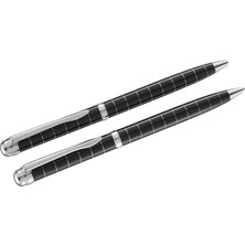 Steelpen Capital Serisi 283 Siyah Çizgili Tükenmez Kalem+Versatil Kalem