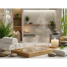 Glassy Işığın Sanatla Buluşması: 2’li El Işçiliği Optik Silindir Set (10-15 Cm)