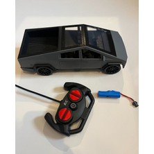Mavi Su Dünyası Uzaktan Kumandalı Şarjlı Tesla Cybertruck Siyah Renk 25 cm