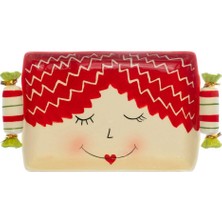 Mutlu Adım 1 Adet 20X11CM Seramik Mini Tepsi Kase Şeker Dekorlu