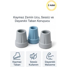Normadia 3 Adet 19 mm Kaymaz Zemin Ucu Baston Lastiği, Sessiz ve Dayanıklı