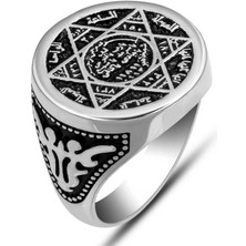 Inure Jewelry Gümüş Süleyman Mührü Erkek Yüzük