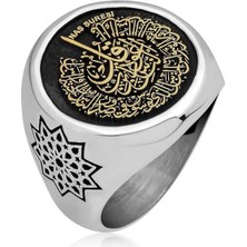 Inure Jewelry Gümüş Arapça Nas Suresi Yazılı Erkek Yüzük