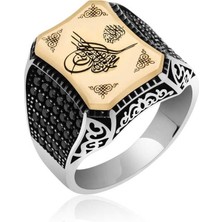 Inure Jewelry Gümüş Osmanlı Tuğralı Erkek Yüzük