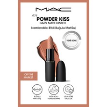 M.A.C Powder Kiss Hazy Matte Lipstick Nemlendirici Etkili Buğulu Mat Ruj - Off The Market