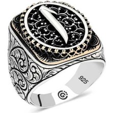 Inure Jewelry Gümüş Elif Oval Erkek Yüzük