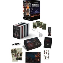 İndigo Kitap Karantina Serisi Seti-5 Kitap Takım- Ciltli Kutulu ve Kazazede 4lü Set Askeri Künye Kutulu Ciltli